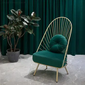 Золотые кресла с откидной спинкой для гостиной, Роскошный современный дизайн подушек для спинки, Кресла для отдыха, металлические ножки, мебель для дома для отдыха Cadeira