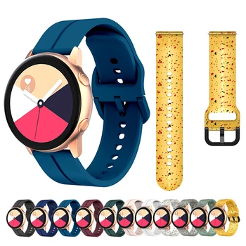 20мм 22мм Силиконовый Ремешок для Samsung Galaxy Watch 3 45мм/Galaxy Watch 3 41мм /Active 2 44мм Huawei Smartwatch Amazfit Smartwatch