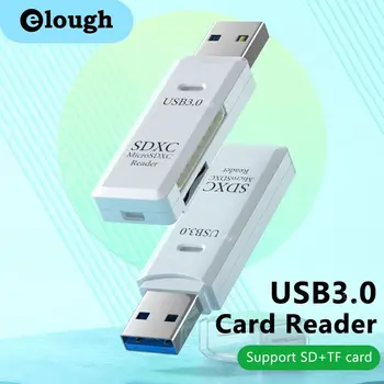 Elough USB 3,0 Кард-ридер 2 в 1 OTG Адаптер С Поддержкой SD/TF Карты Для Macbook Xiaomi Samsung USB 3,0 2,0 Многофункциональный Адаптер