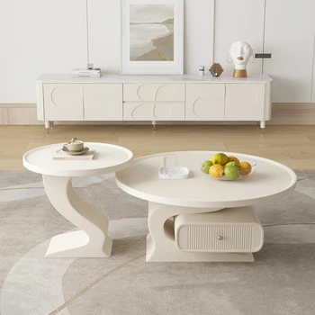 Чайный столик во французском стиле, гостиная, небольшое домашнее хозяйство, легкий и роскошный, современный и простой дизайнер, новый онлайн red round tea