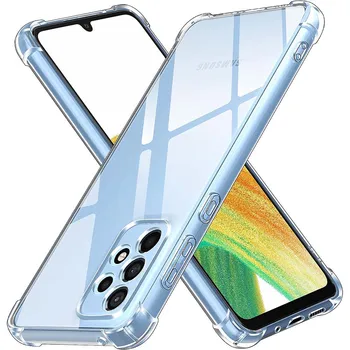 Прозрачный чехол для Samsung Galaxy A33 5G A23 A53 A73 с кристаллами из Мягкого ТПУ Прозрачный Противоударный Чехол для Samsung A52s 5G A52 A32