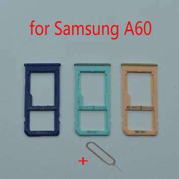 Слот для лотка для SIM-карты Samsung Galaxy A60 A6060 Оригинальный держатель адаптера для карты Micro SD для мобильного телефона Аксессуары