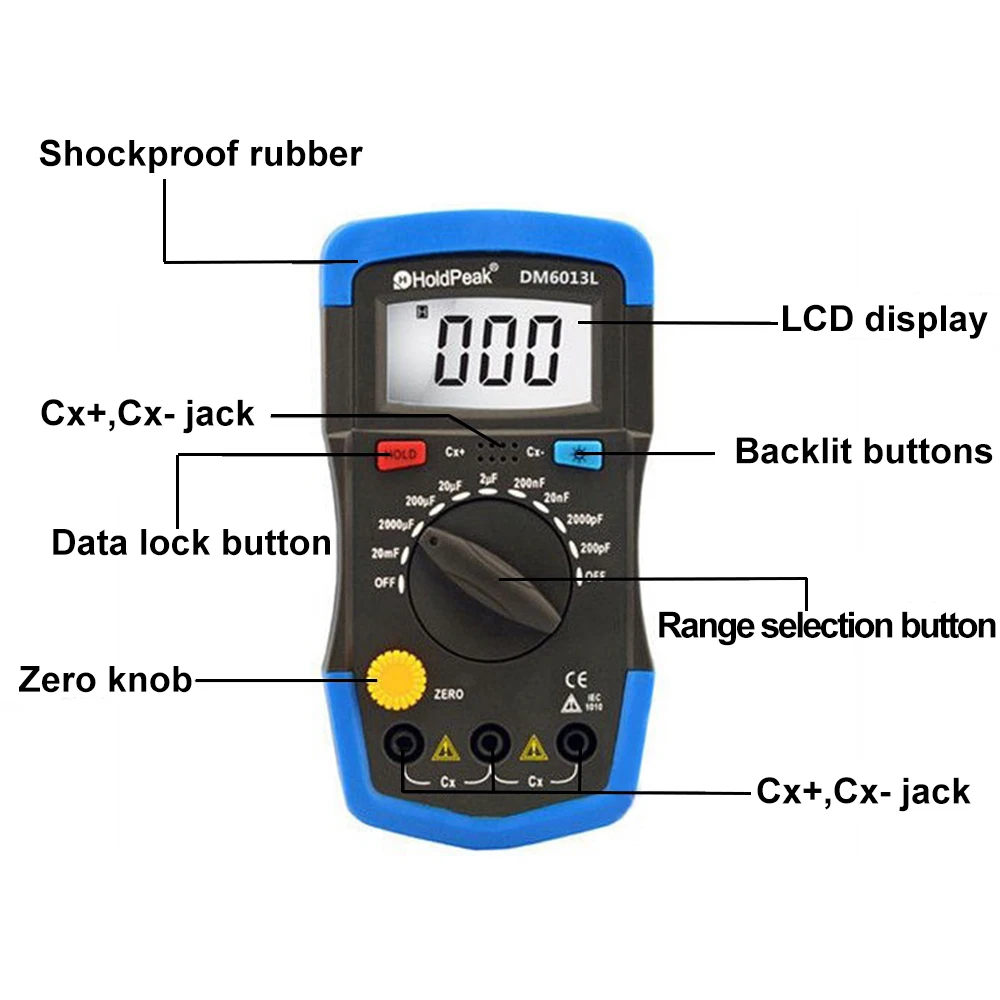 Ручной Цифровой Измеритель емкости Электроники capacimetro Электронный Тестер конденсатора Capacimetro Digital Meter