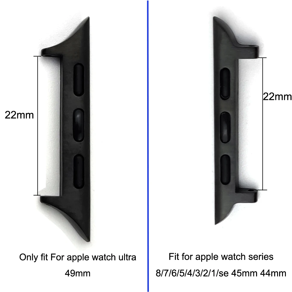 Для Apple Watch ultra 49 мм серии 8 7 45 мм 41 мм Адаптер Ремешка шириной 22 мм Разъем для ремешка из нержавеющей стали iwatch 6 5 4 se 44 мм