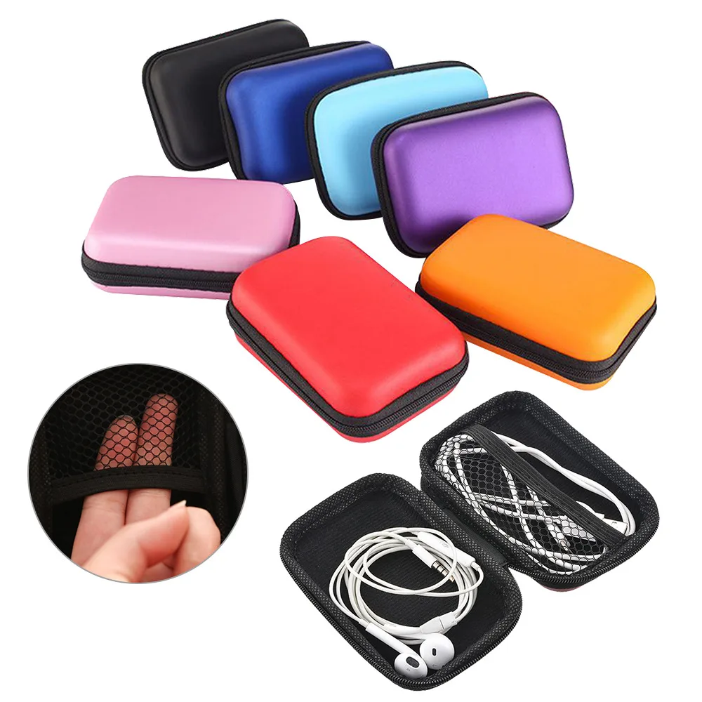 1 шт. мини-портативная сумка для наушников EVA, кошелек для монет, чехол для наушников, USB-кабель, коробка для хранения, кошелек, сумка для переноски, аксессуар для наушников
