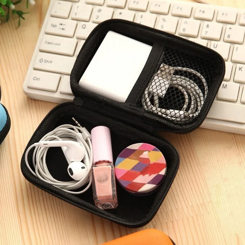 1 шт. мини-портативная сумка для наушников EVA, кошелек для монет, чехол для наушников, USB-кабель, коробка для хранения, кошелек, сумка для переноски, аксессуар для наушников