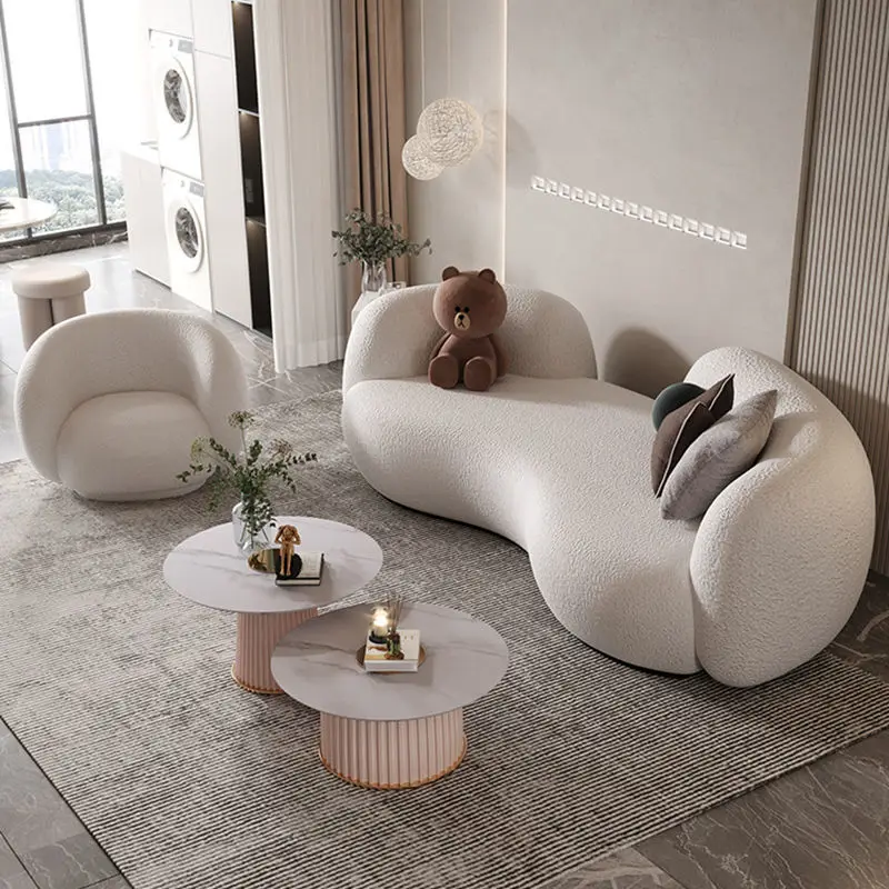 Простой одноместный диван-кресло дизайнерский светильник роскошная гостиная балкон кресло для отдыха домашний бархат из ягненка маленькая улитка диваны-софы