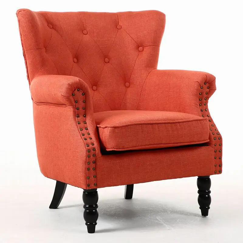 Американский Одноместный стул Из ткани, Диван для гостиной, Маленькая квартира, Модный Простой стул Tiger, Гостиничный номер, Мебель для дома Divano WK