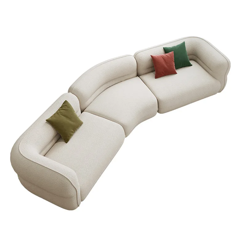 Тканевый диван Современный простой угловой плюшевый Бархатный тканевый диван Кресло для спальни Мебель для дома Европейский стиль Новое поступление