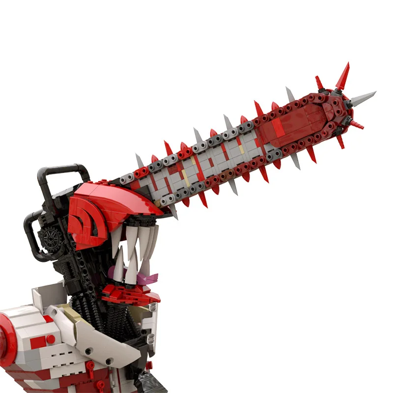 Персонаж аниме MOC Дэндзи И Силовой комплект Высокотехнологичные Строительные Блоки Модель Chainsawss Man DIY Кирпичная Статуя Головоломка Детская Подарочная Игрушка