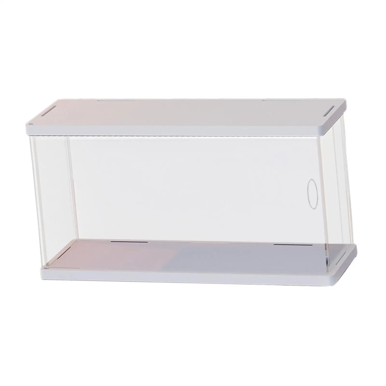 Прозрачная акриловая коробка-органайзер с мультяшной куклой, держатель 30x10x13,4 см для офисной столешницы, Миниатюрные фигурки для домашнего стола