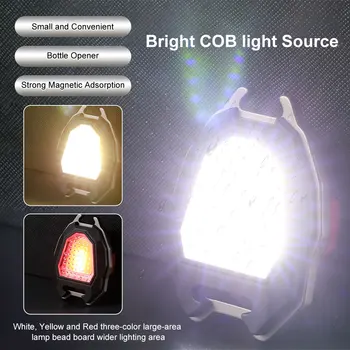 Мини Брелок фонарик USB зарядка кемпинг лампа палатка свет магнитный ремонту свет открытый свет работы водонепроницаемый светильник аварийного освещения