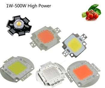 Высокомощный светодиодный чип 1 Вт 3 Вт 5 Вт 10 Вт 20 Вт 30 Вт 50 Вт 100 Вт COB SMD Светодиодный Шарик Белый RGB УФ Растет Полным спектром 1 3 5 10 20 30 50 100 Вт Ватт