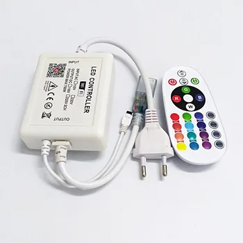Умный светодиодный контроллер Tuya WIFI AC 110V 220V Rgb IR 24 клавиши + управление приложением